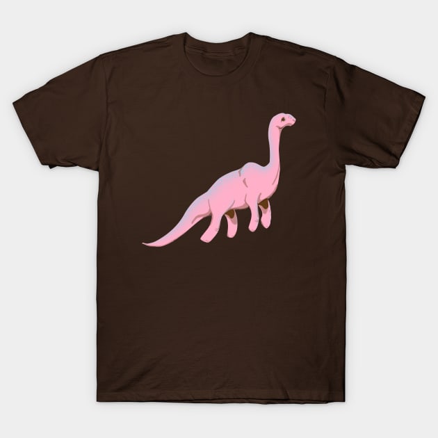 Daydreaming Dinosaur (pink) T-Shirt by Sinzh